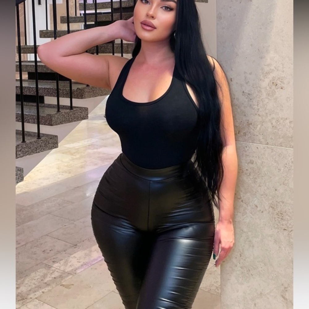 FASHION NOVA Divine basic tank Bodysuit Black size various